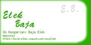 elek baja business card